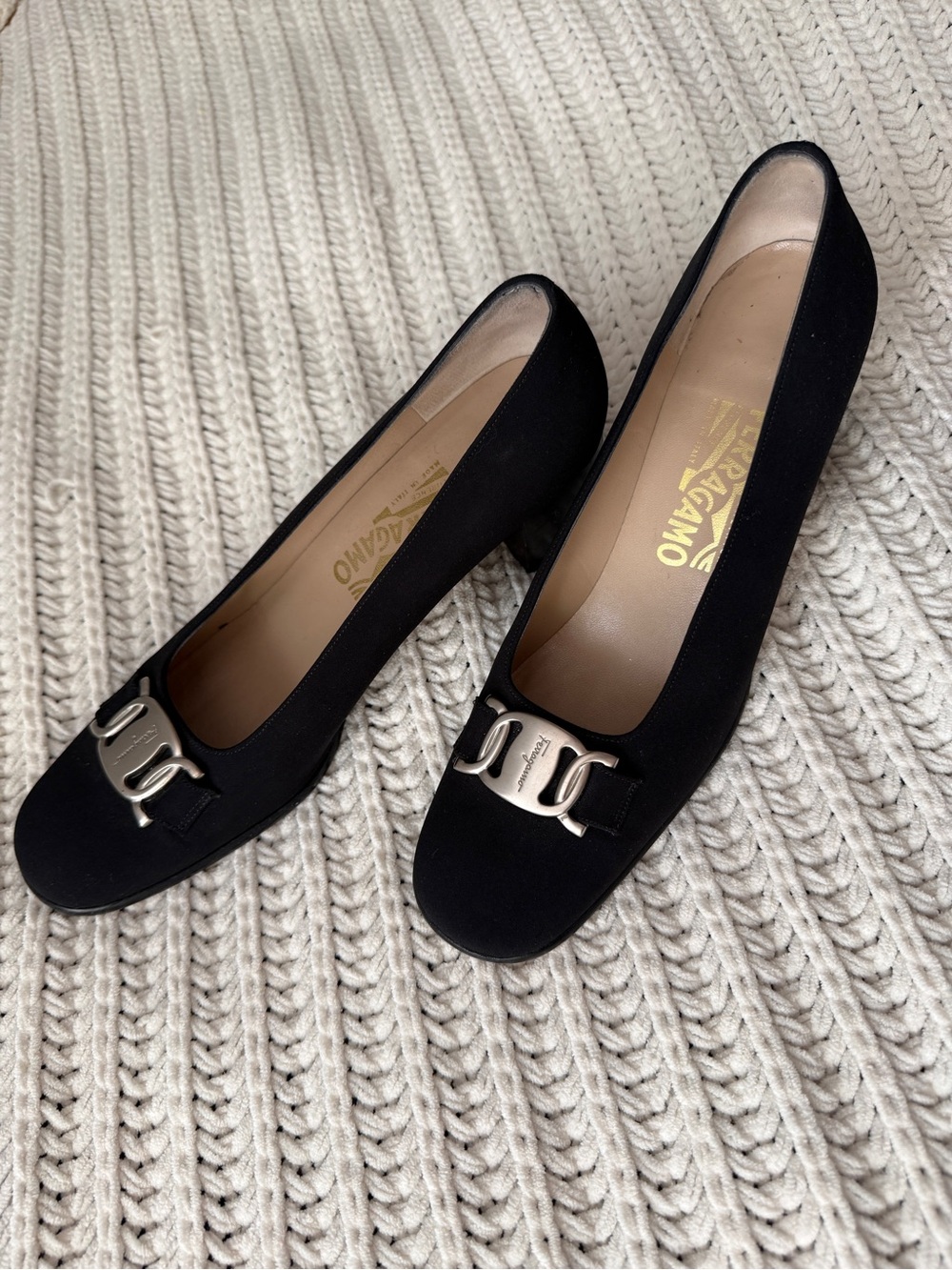 Ferragamo Black Classic Heel